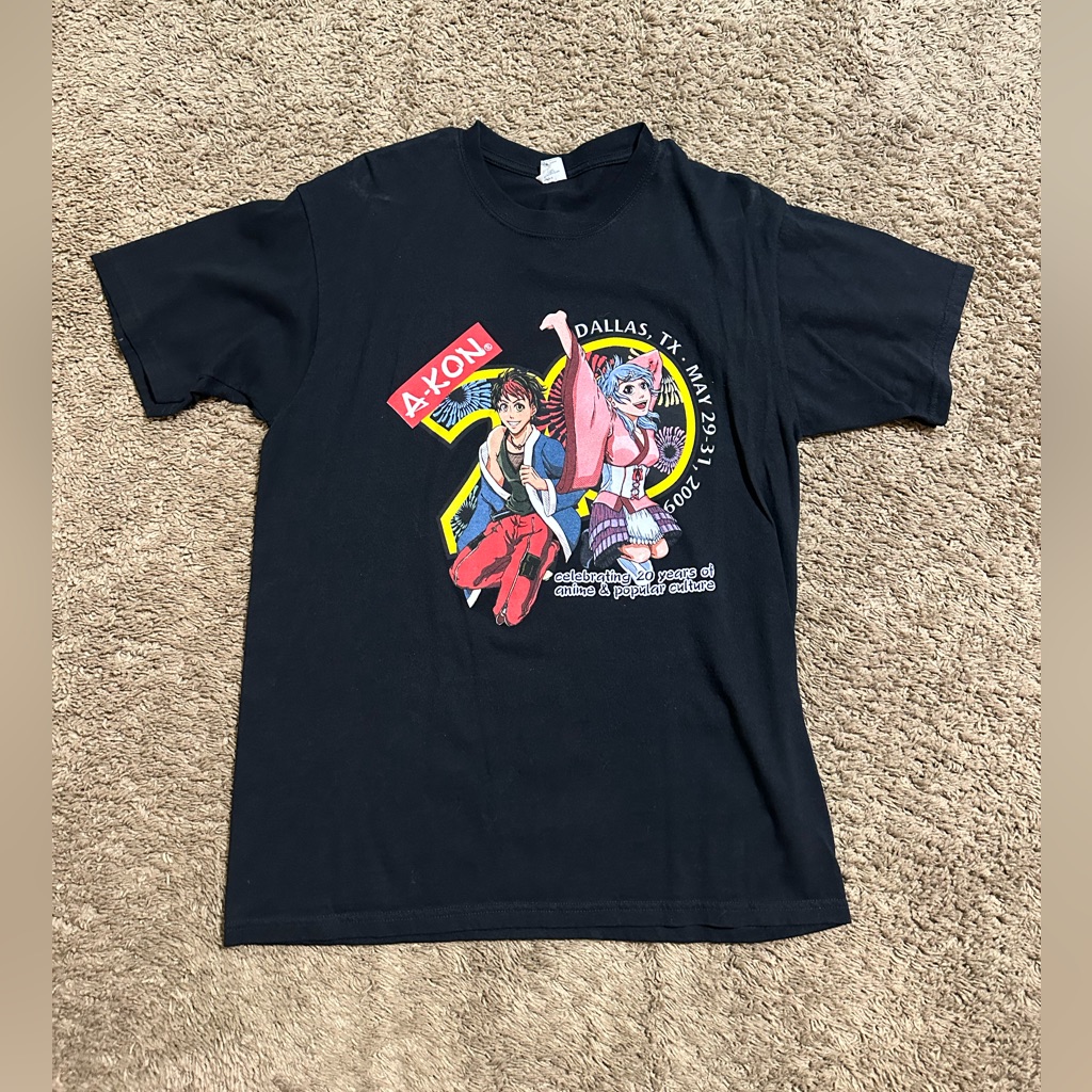 Vintage Anime Cartoon Event Shirt 2009 Size Large